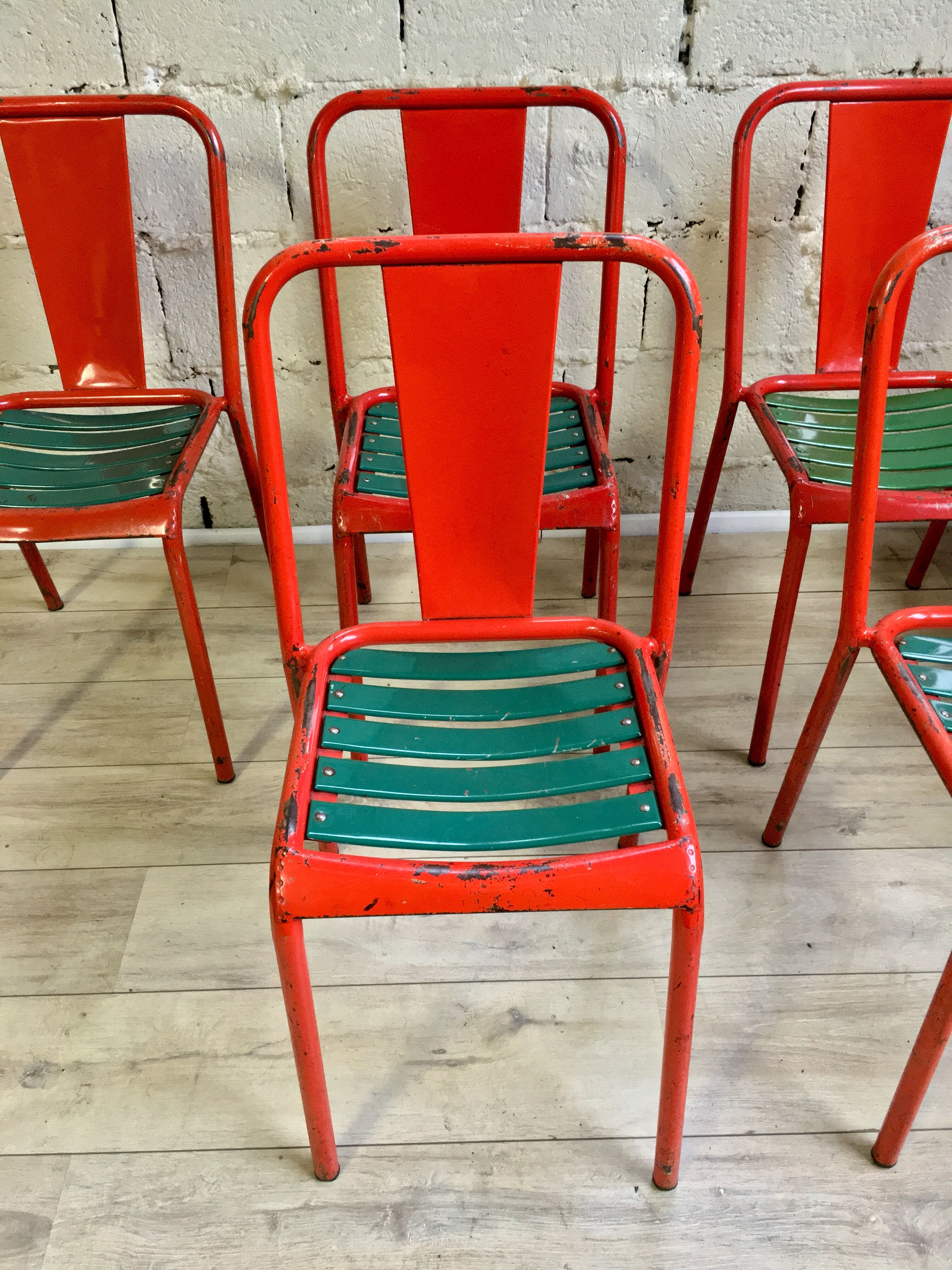 Set of 8 chairs Tolix T4