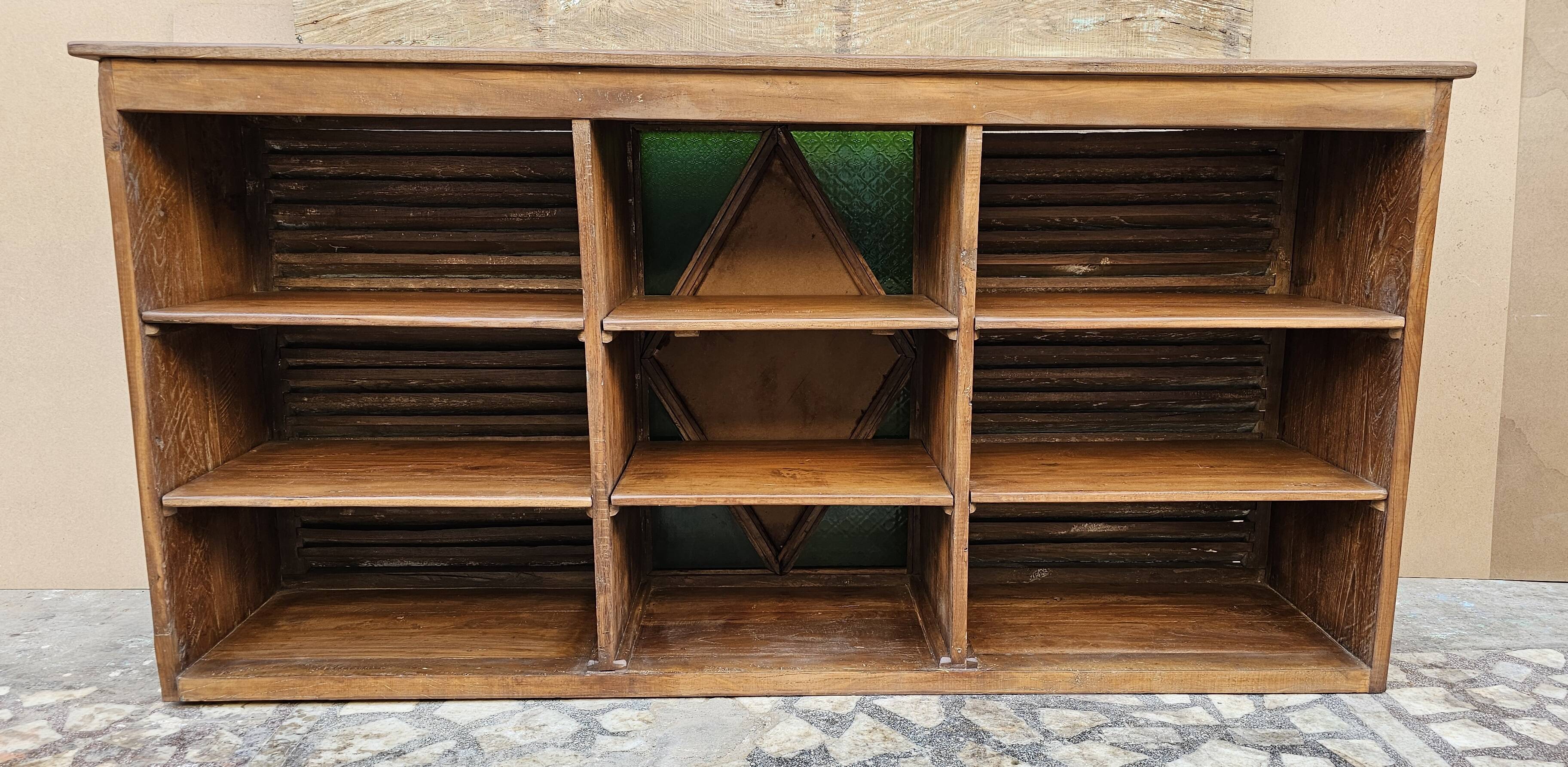 Old shop counter in Burmese teak.