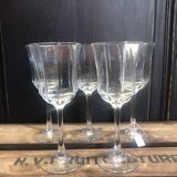 5 vintage Luminarc wine glasses, Octime model