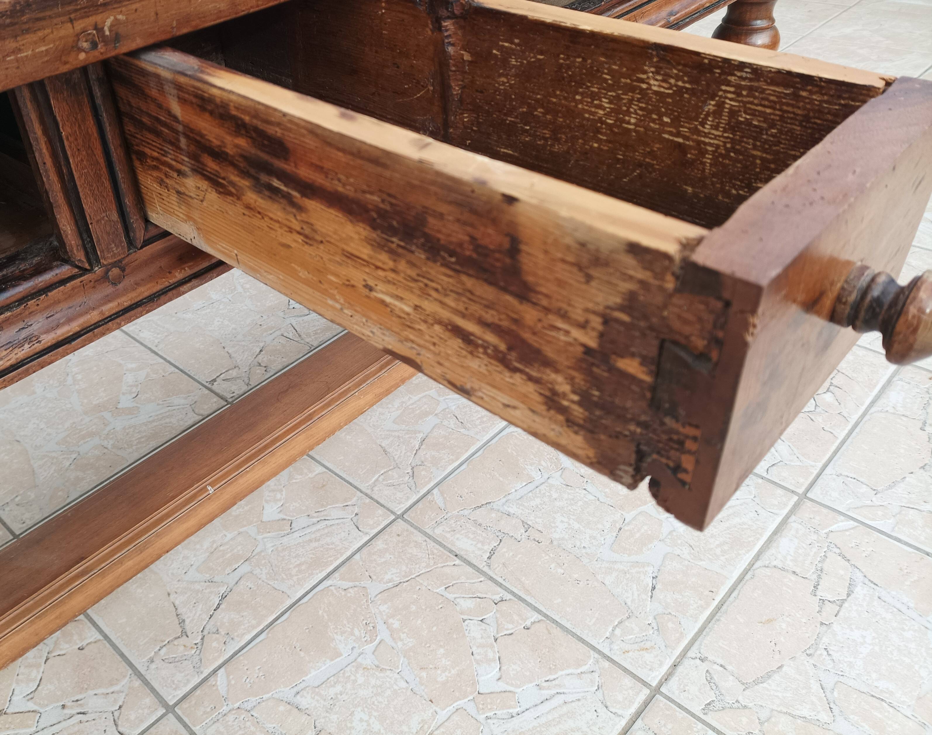 20th century walnut farmhouse table