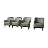 Set of four Art Deco armchairs, 1930-1950