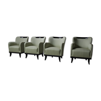 4 fauteuils Art Déco, 1930-1950