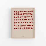 Abstract red art print 50x70cm