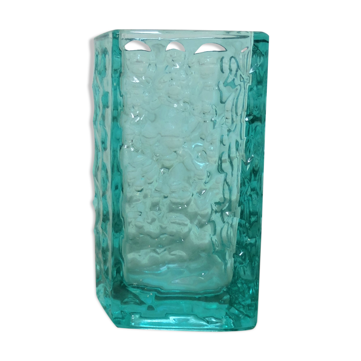 Vase Brabec turquoise vintage