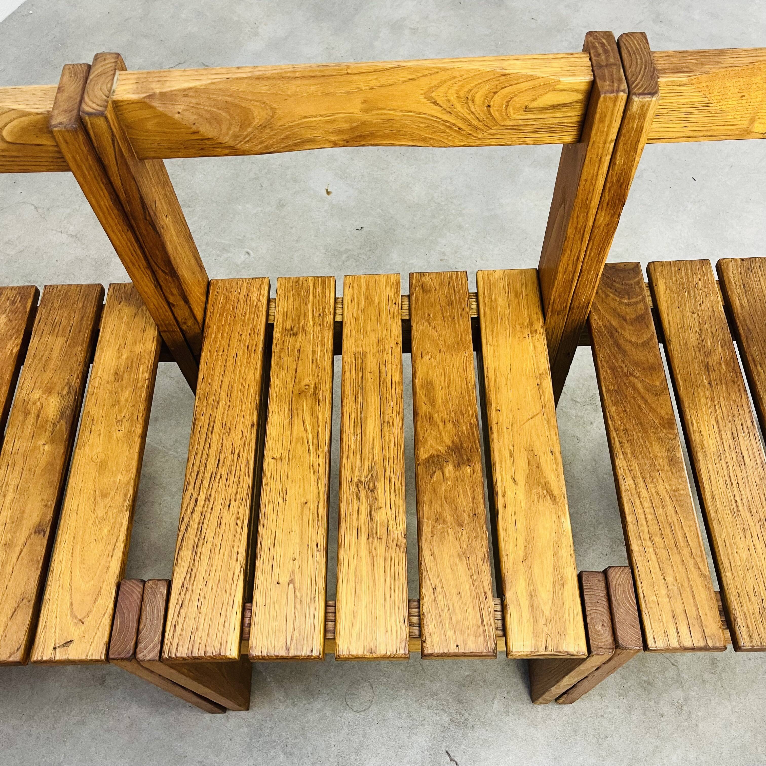 4 minimalist pine chairs Les Arcs, 1960s