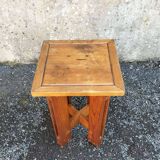 Vintage solid pine stool