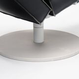 Fauteuil en cuir noir de Maarten Van Severen édité par Durlet