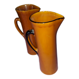 2 Vallauris pitchers signed Claude Paci
