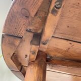 Round folding pine table mountain furniture