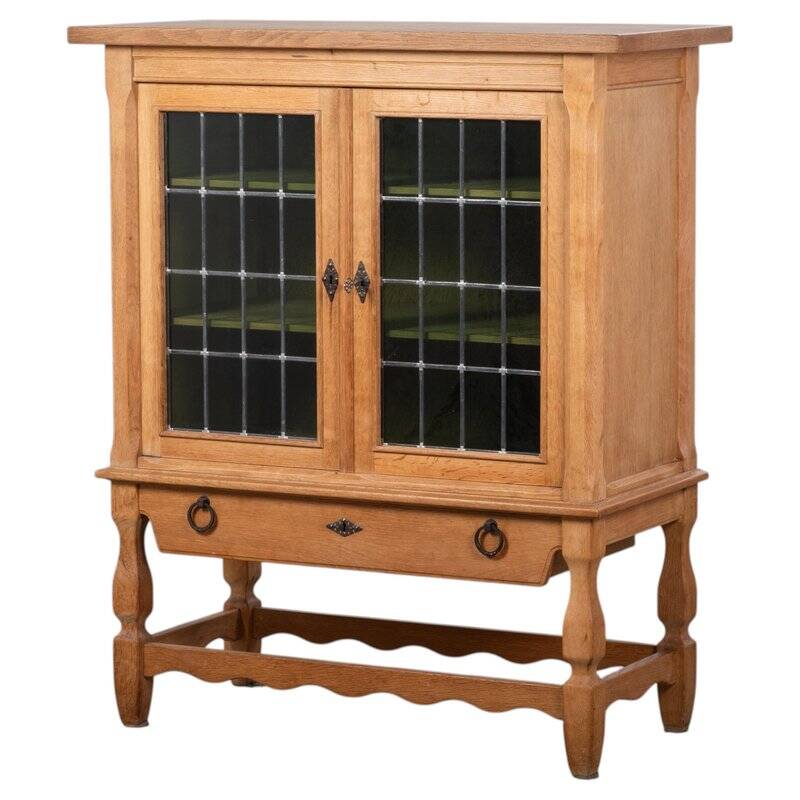 Brutalist Oak Cabinet by Henning Kjærnulf, Denmark, 1960s