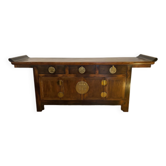 Asian style wooden sideboard