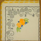 Old cloth embroidered "lemons"