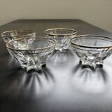 4 vintage champagne glasses