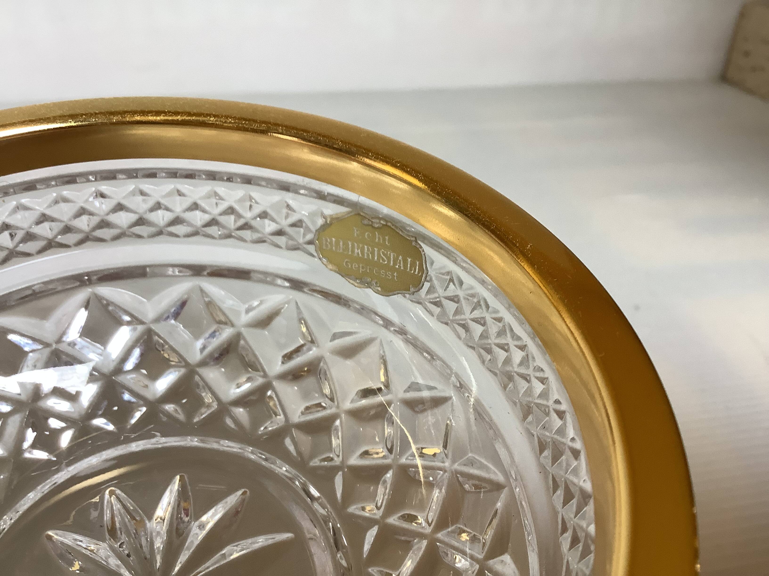 Double bowl servant in crystal Stella Genuine Lead Crystal