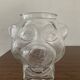Vintage glass bear head jar France