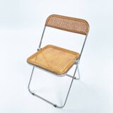 Castelli Plia wicker folding chairs Giancarlo Piretti, set of 8