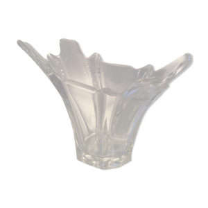 Vase vintage 70 en cristal - val saint
