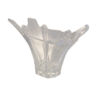 Vase vintage 70 en cristal de Val Saint Lambert