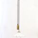 White Ceramic and Brass Adjustable Pendant Lamp, Italy