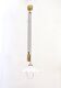 White Ceramic and Brass Adjustable Pendant Lamp, Italy