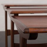 Kai Kristiansen rosewood nesting tables for Vildbjerg Möbelfabrik, Denmark 1960s