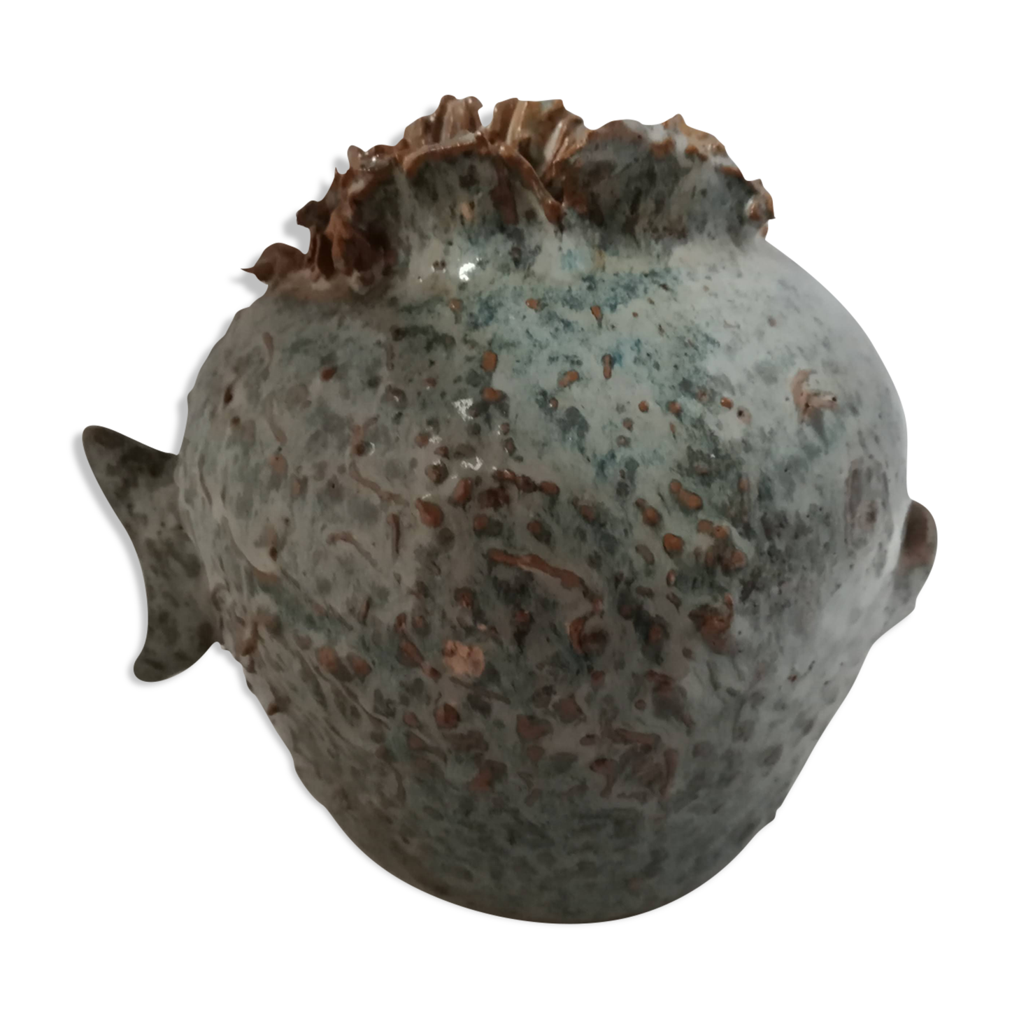 Vintage ceramic vase fish