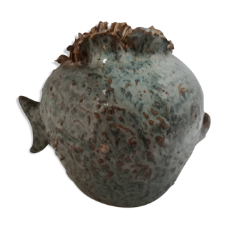 Vintage ceramic vase fish