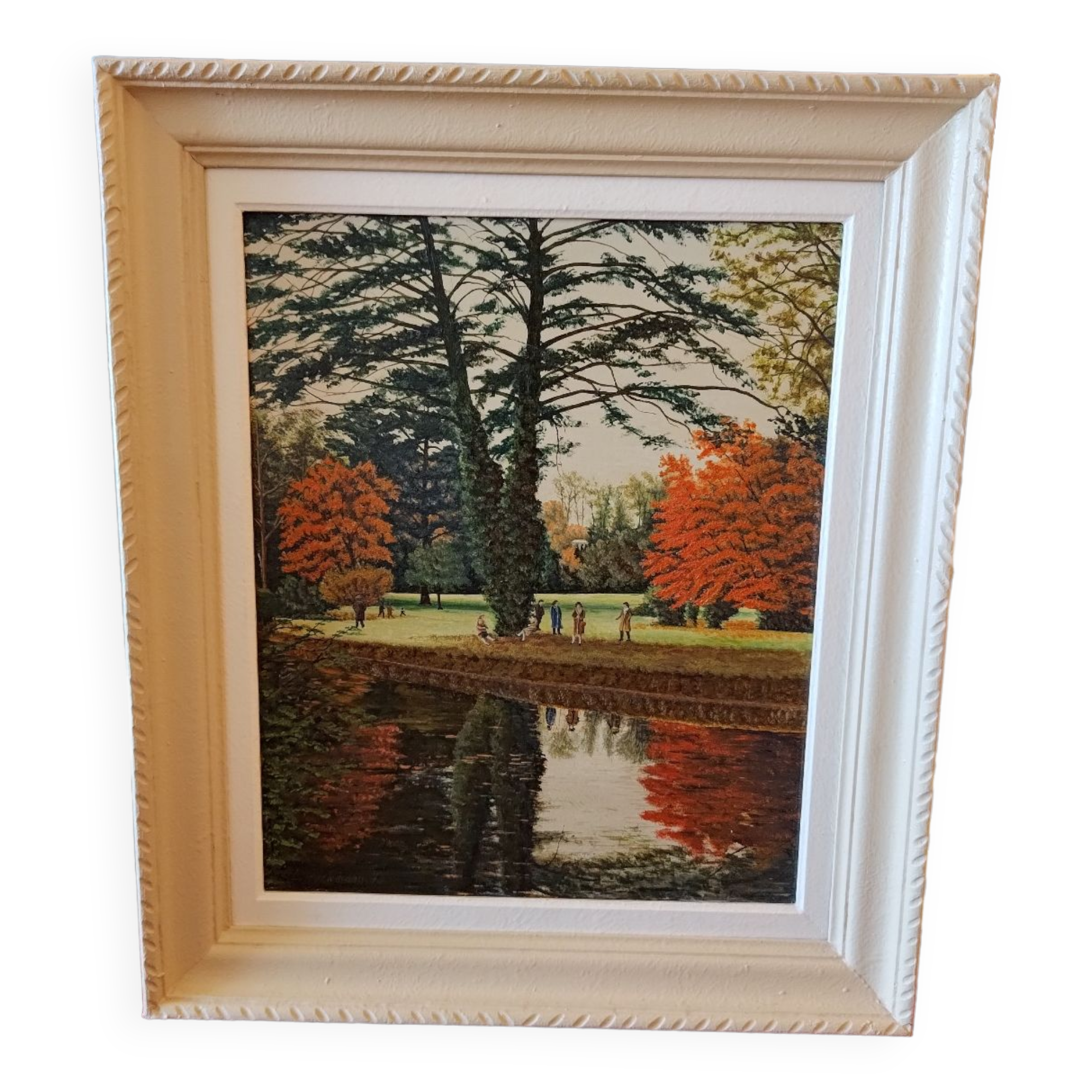 Wooded park painting