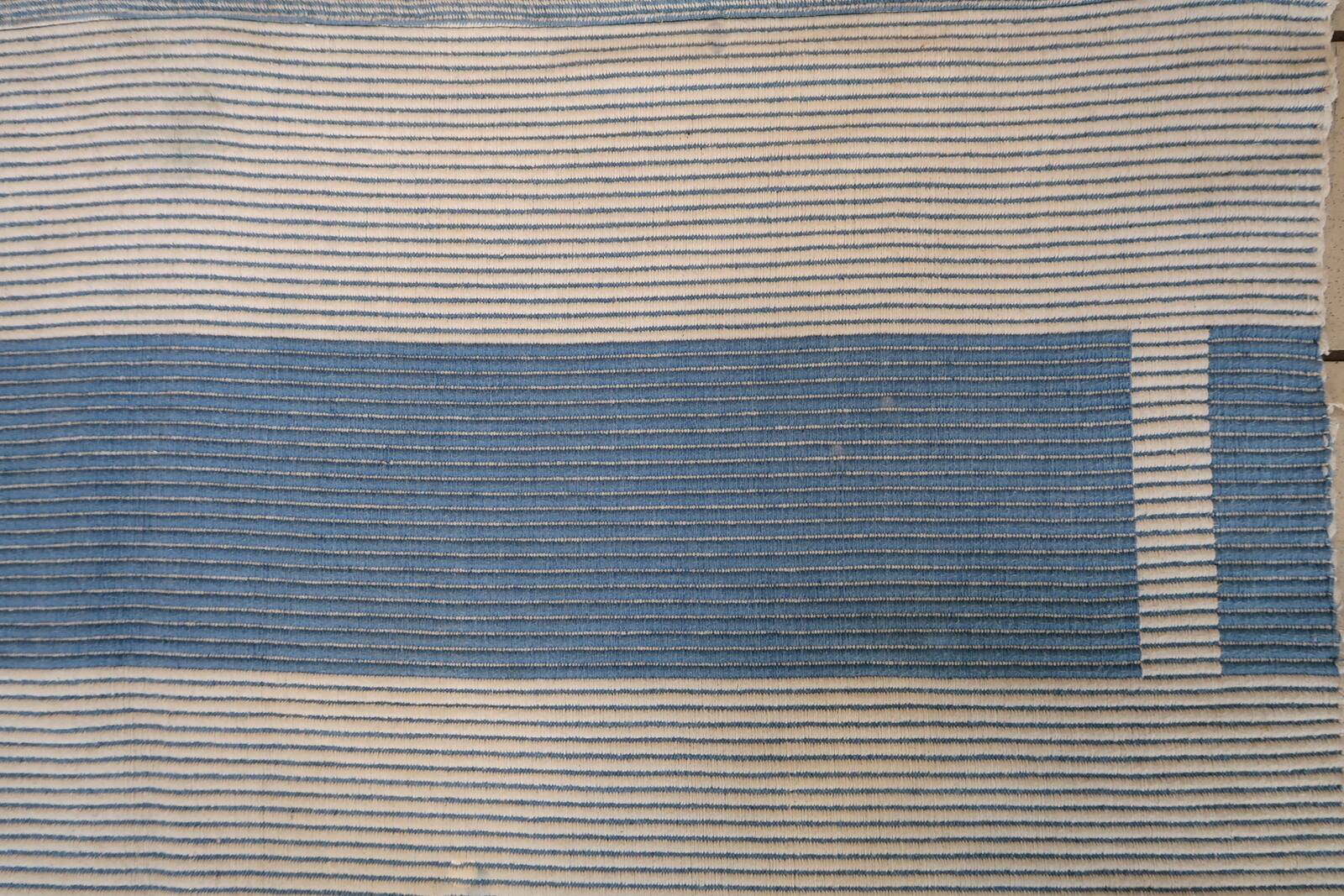 Tapis Vintage Dhurri Indien en Coton (141cm x 193cm), Années 1970, Élégance