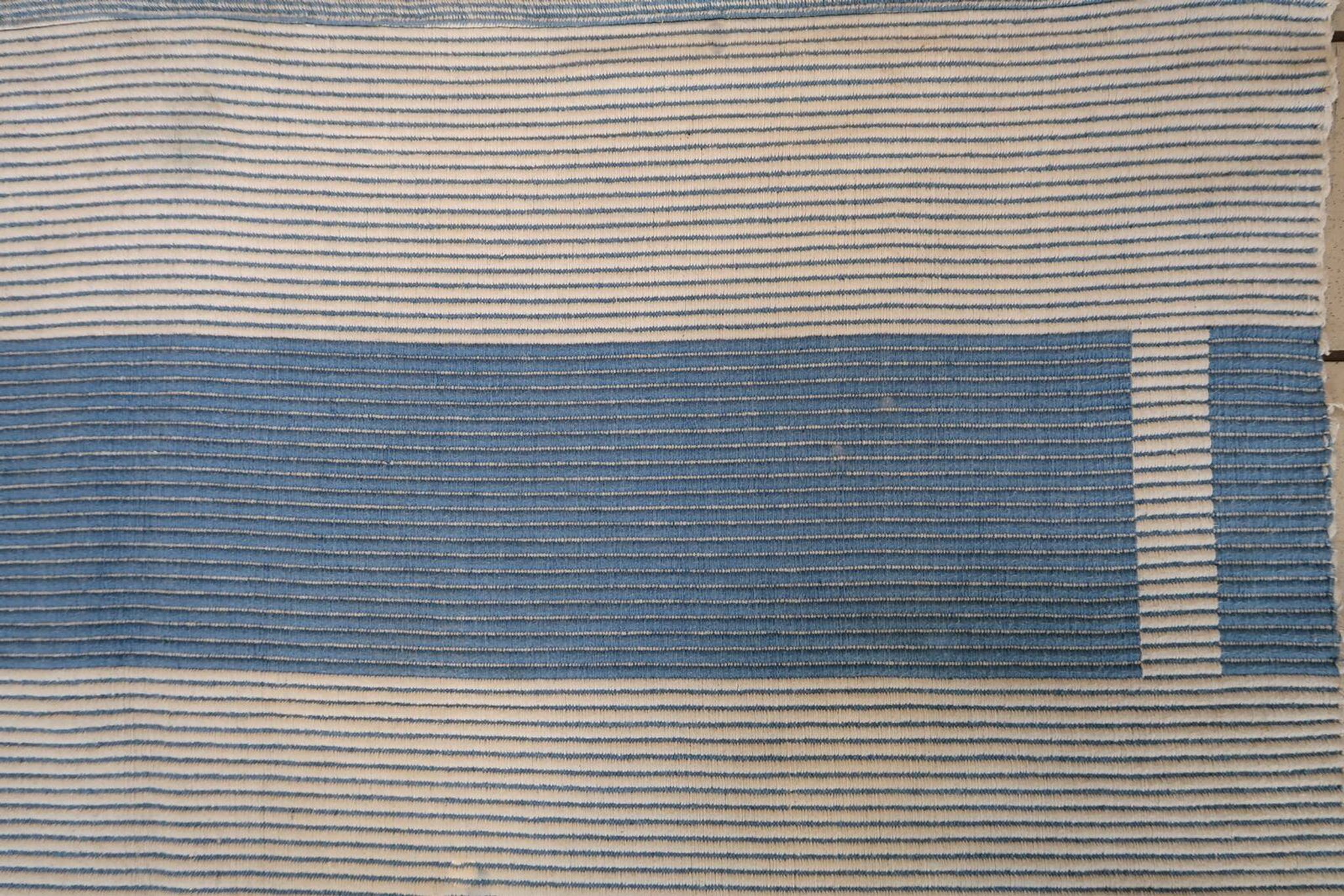 Tapis Vintage Dhurri Indien en Coton (141cm x 193cm), Années 1970, Élégance