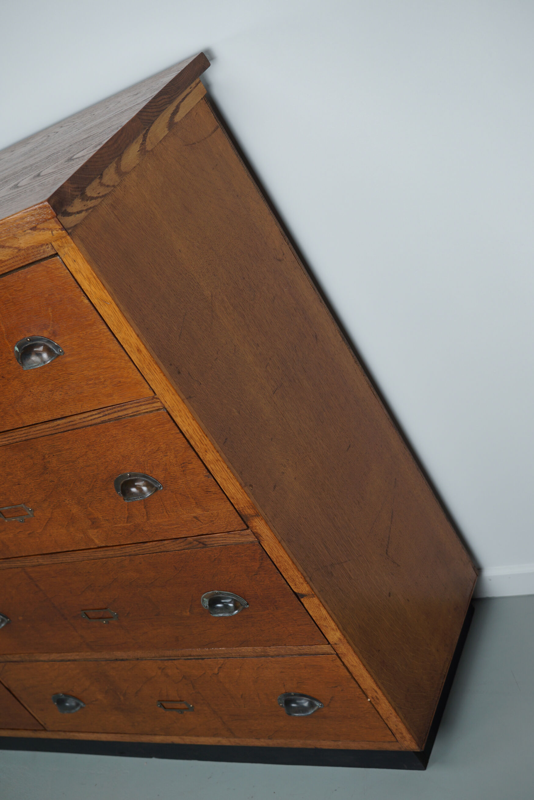 Large dutch oak apothecary cabinet, 1930s