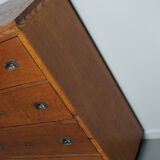 Large dutch oak apothecary cabinet, 1930s