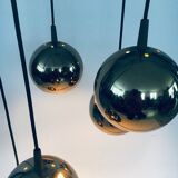 Golden Cascade 5-Ball Ceiling Lamp, Italy, 1980s