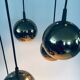 Golden Cascade 5-Ball Ceiling Lamp, Italy, 1980s