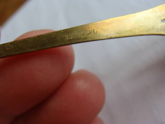 Vintage brass teaspoons