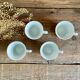 4 tasses vintage porcelaine blanche