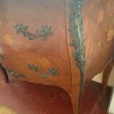 Louis XV chest of drawers with pink marble