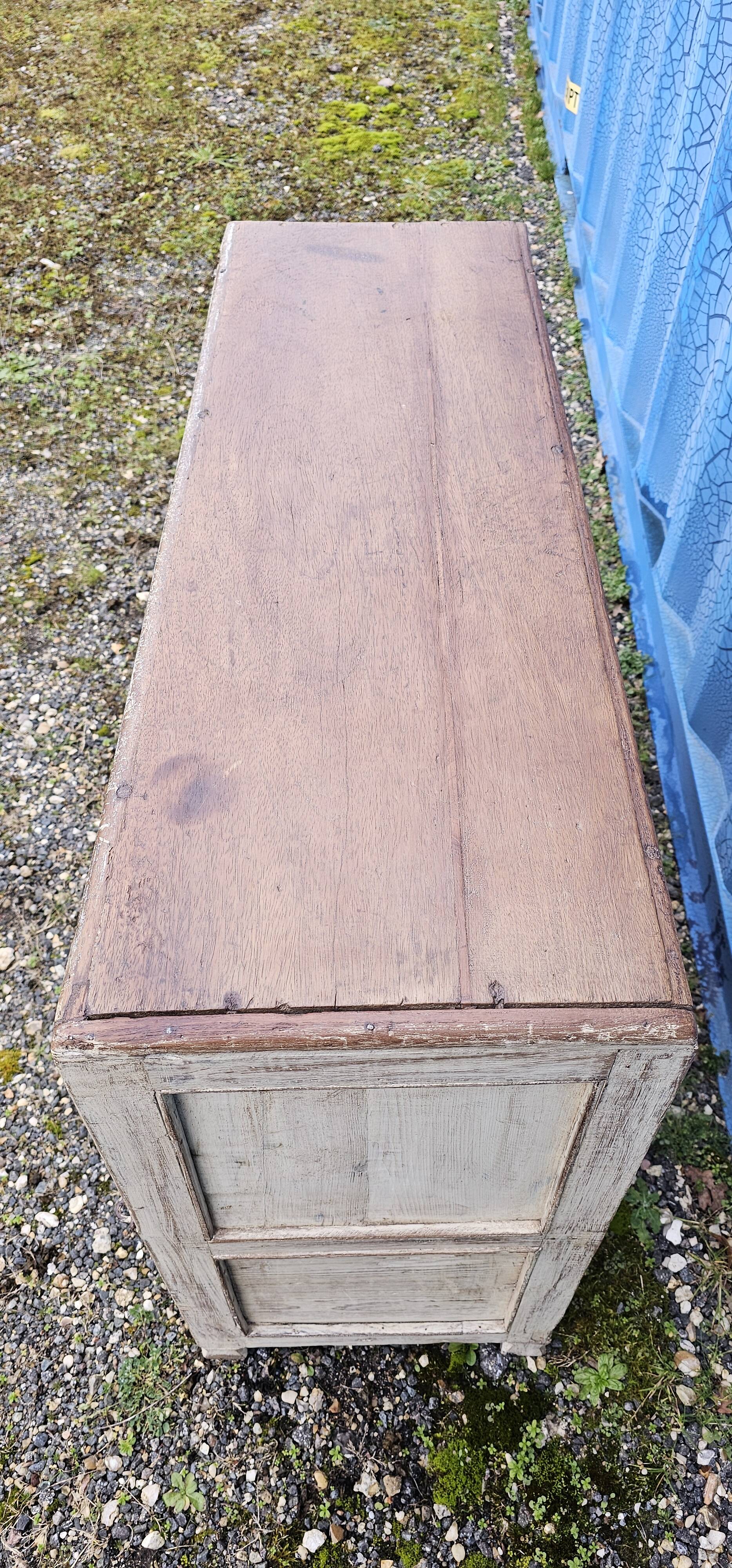 Vintage glass-fronted teak sideboard