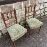 2 Napoleon III chairs with tapestry seats