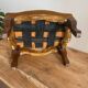 Antique footrest bench