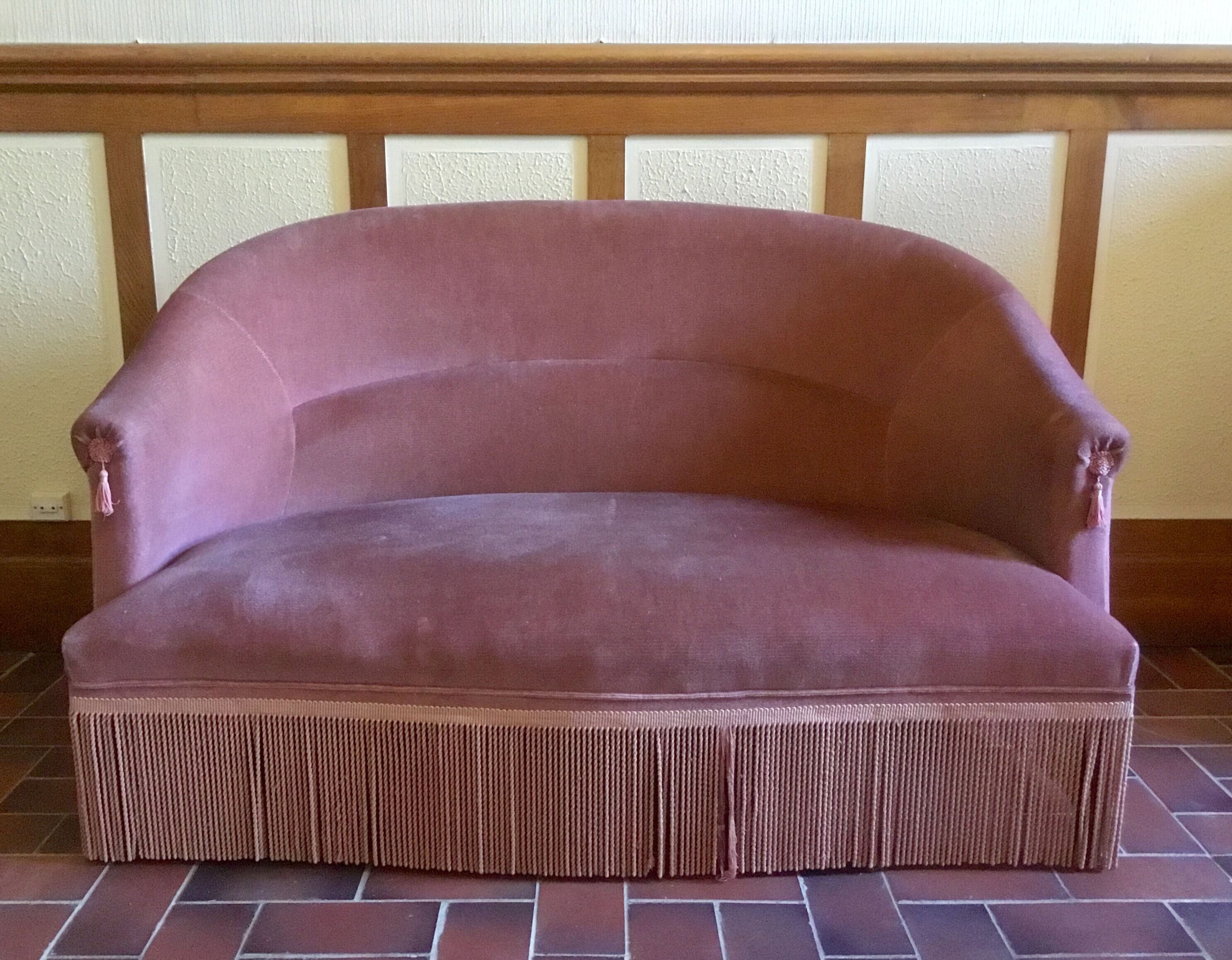Bench velvet pink