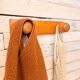 1950s wooden coat hook in red