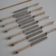 12 dessert knives old metal silver monogram