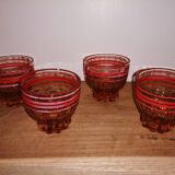 Verres à liqueur rose