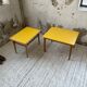 Duo de tables basses bois jaune
