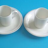 2 espresso coffee cups, 2 matching saucers - Bavaria Porcelain - 5.5 x 0.6cm approx.
