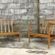 Pair of Scandinavian armchair fabric tiles