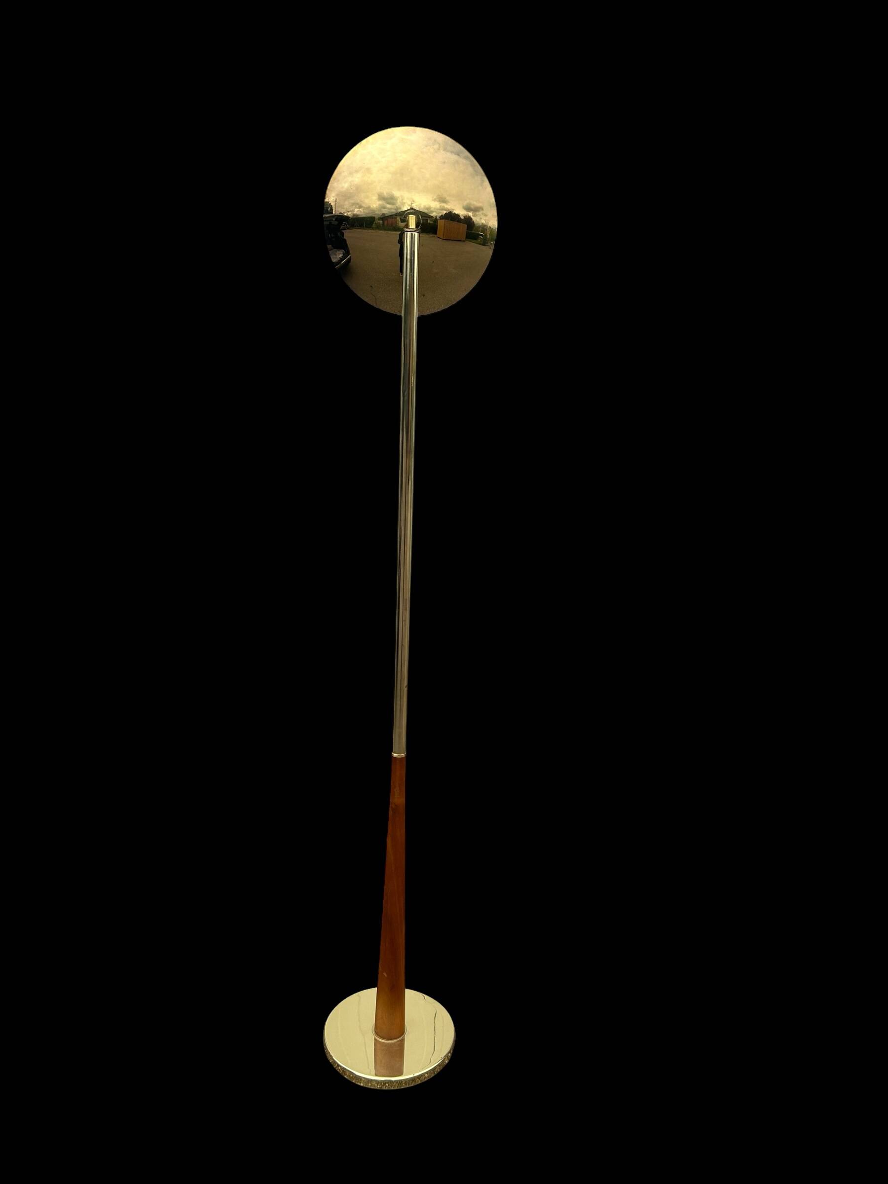vintage lamp post in teak and brass