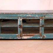 Old low sideboard, tv stand in original blue patina burmese teak