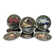Fish and shellfish plates ceramic Italy vintage 1970 x8